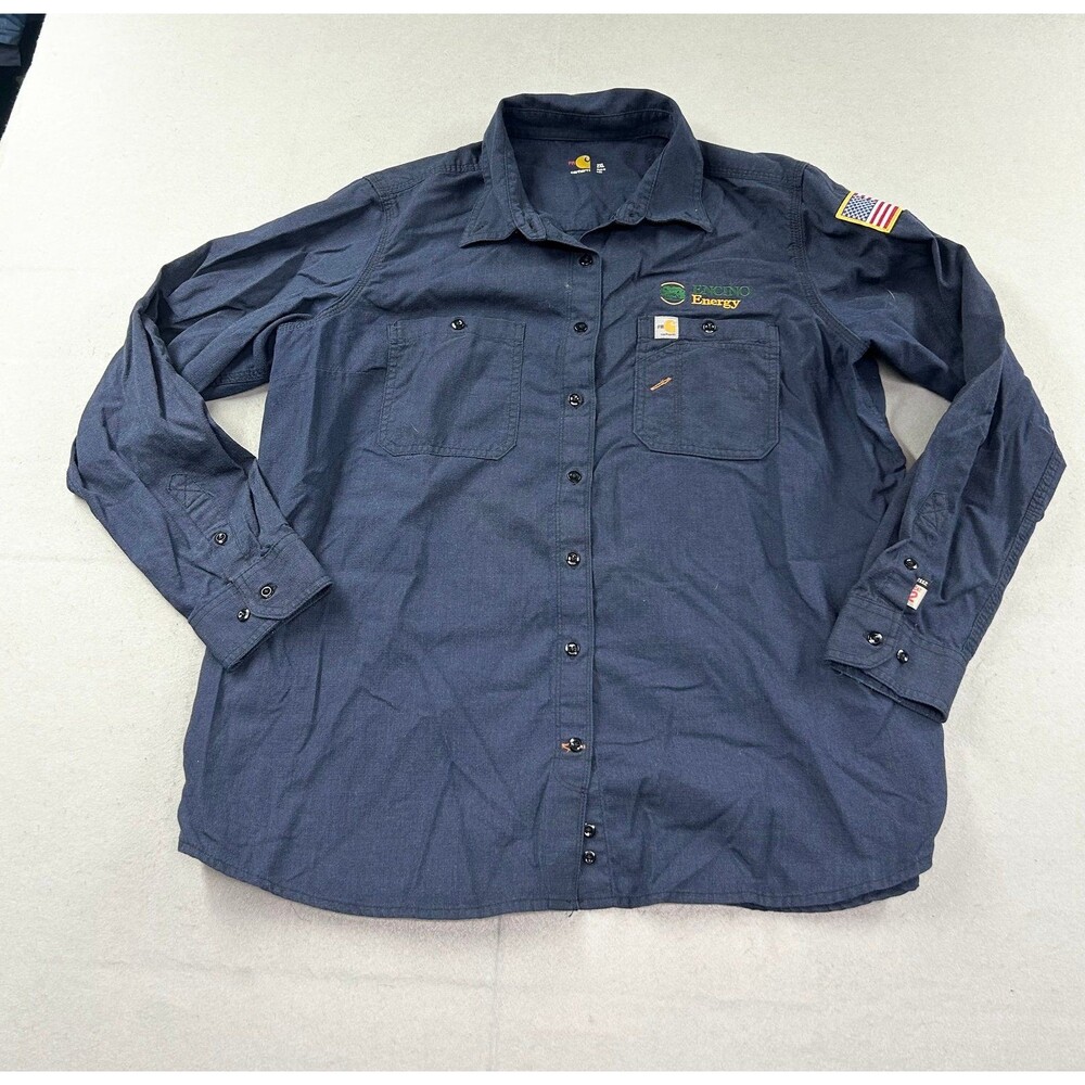 Carhartt FR Shirts Women's 104147 I26 Force Sun Defender Long Sleeve Button Up 2
